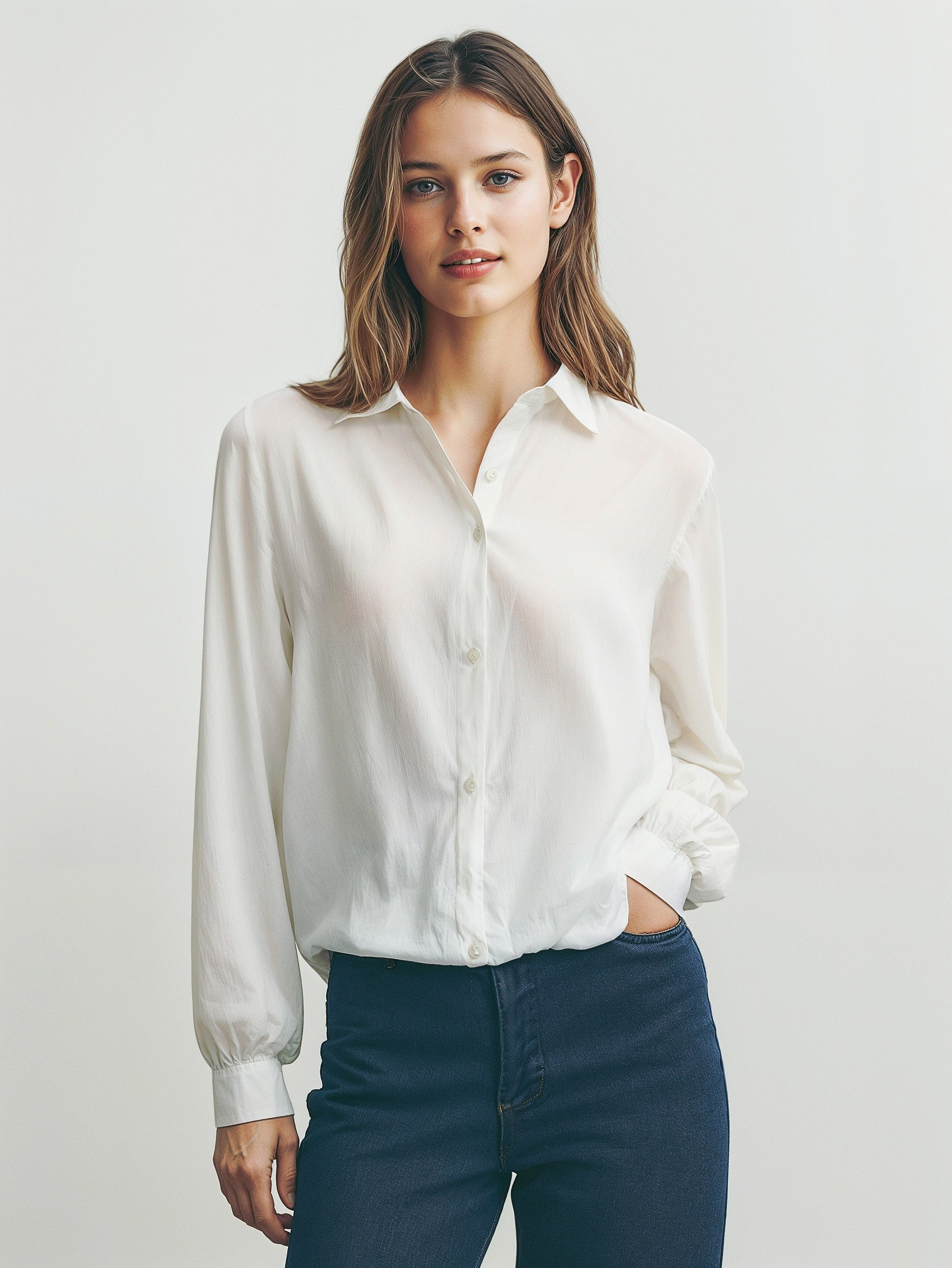 Classic Button-Up Blouse 1
