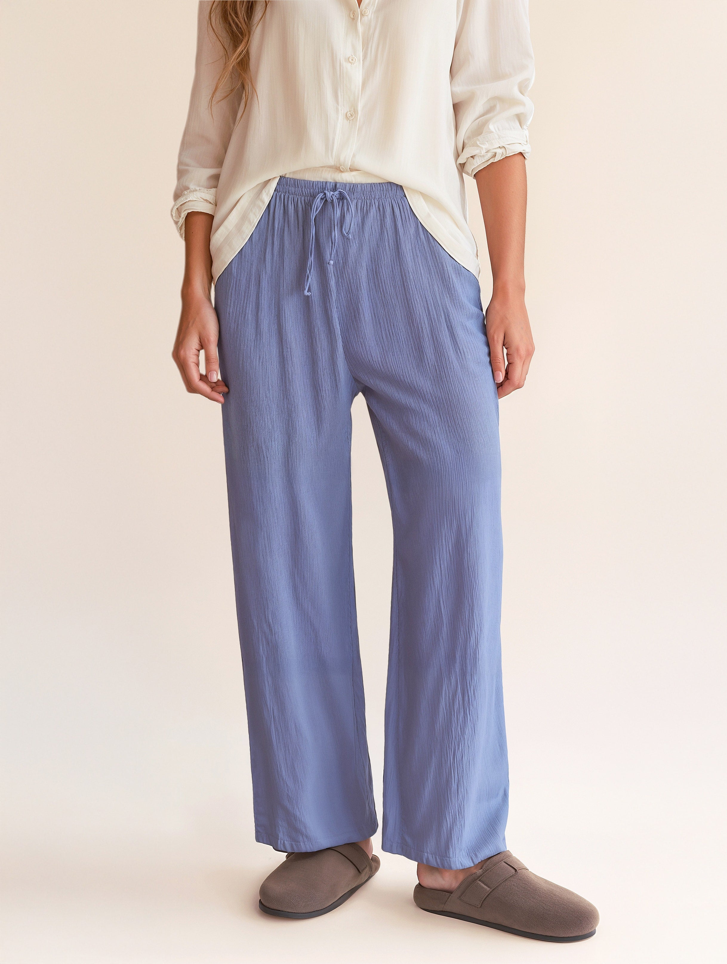 Drawstring Wide Leg Pants 1