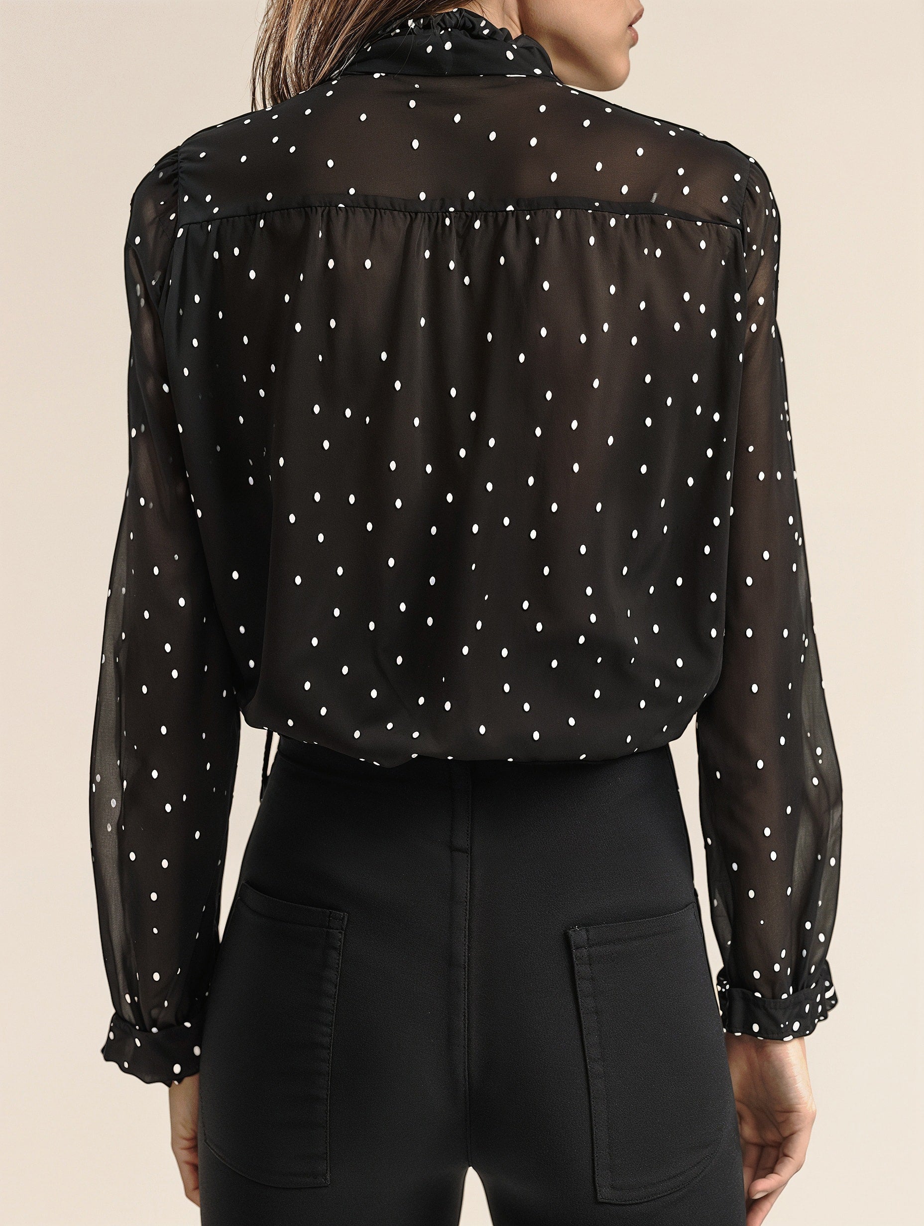 Sheer Polka Dot Blouse