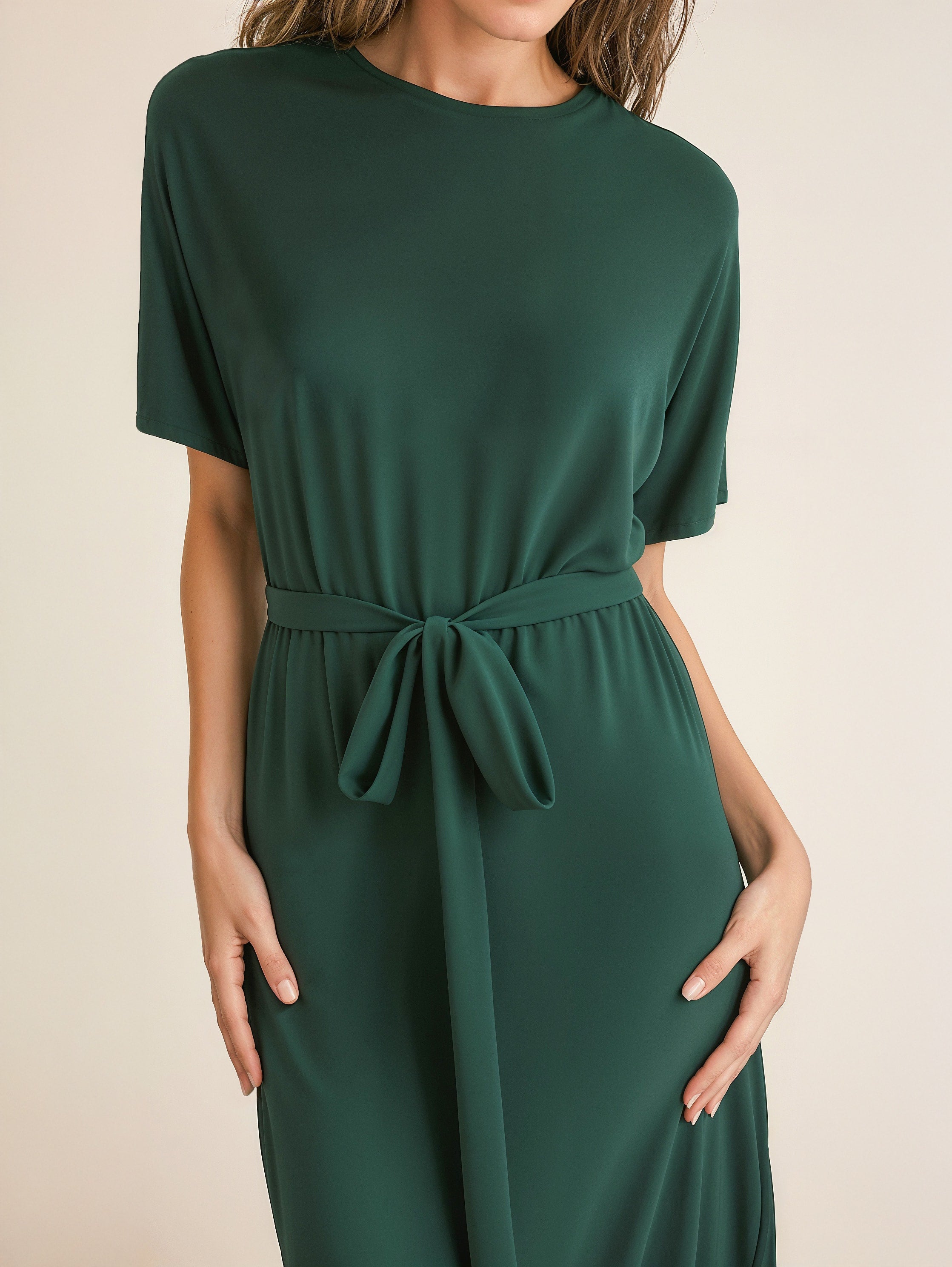 Tie Waist Midi Dress
