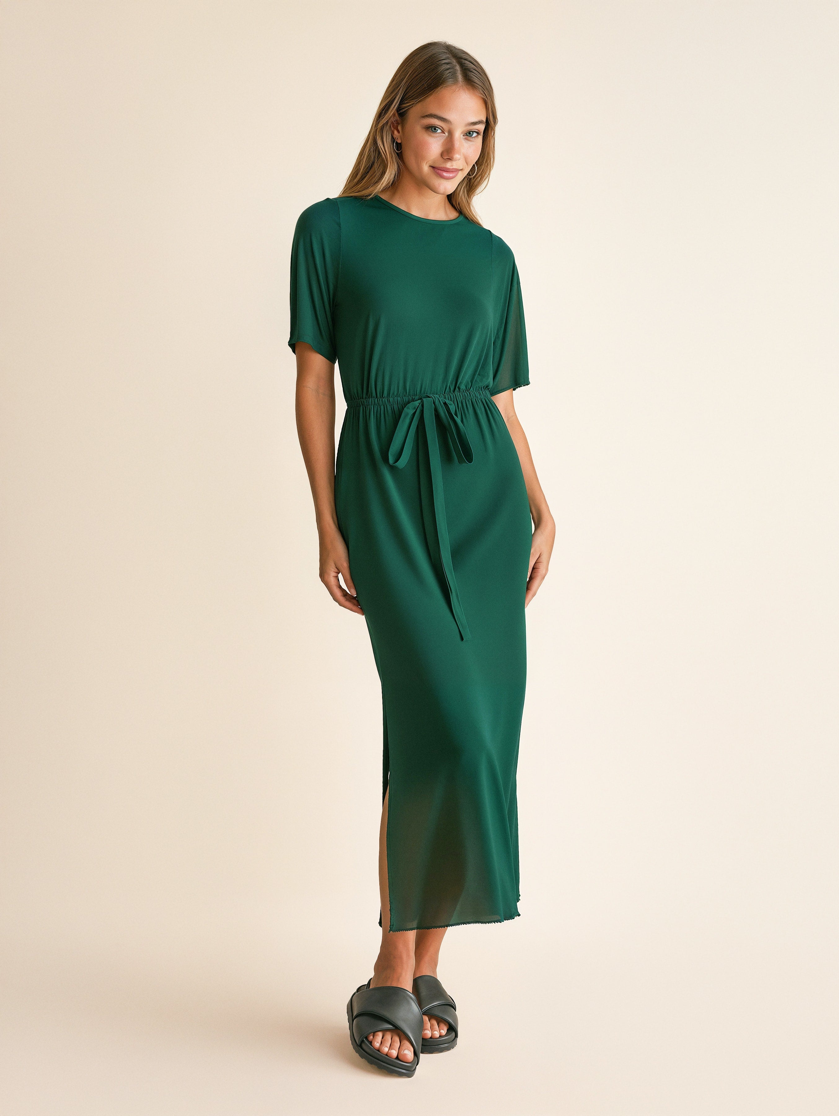 Tie Waist Midi Dress