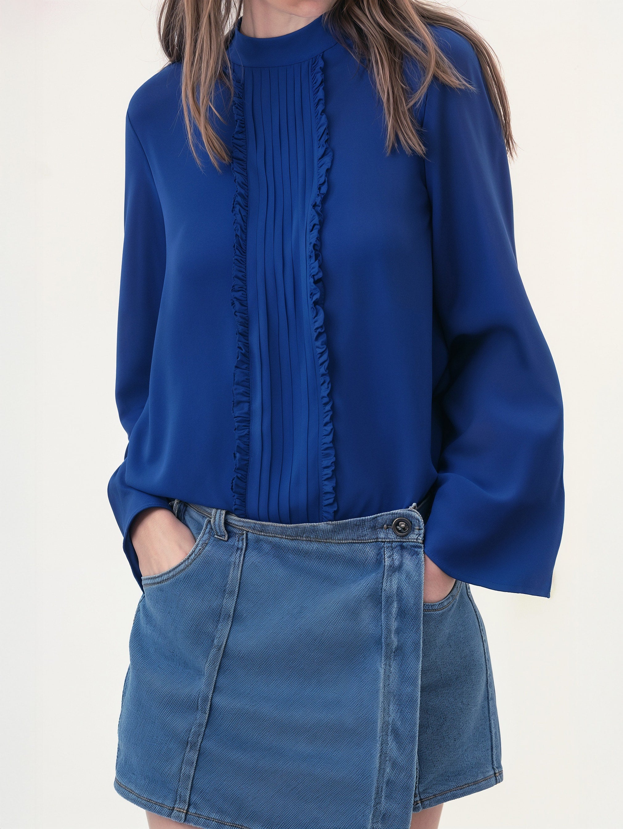 Pleated Front Blouse