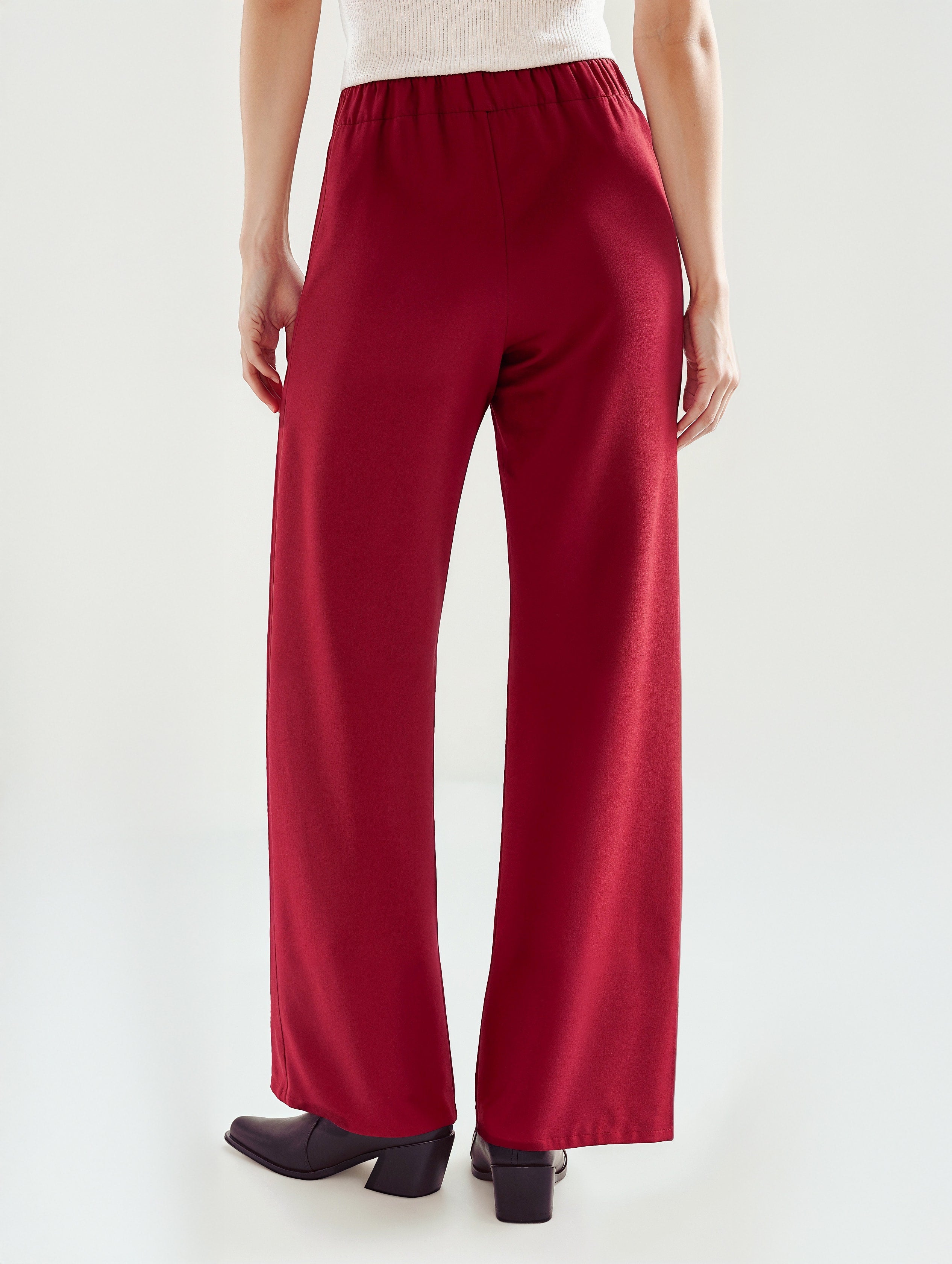 Pleated Straight Leg Trousers