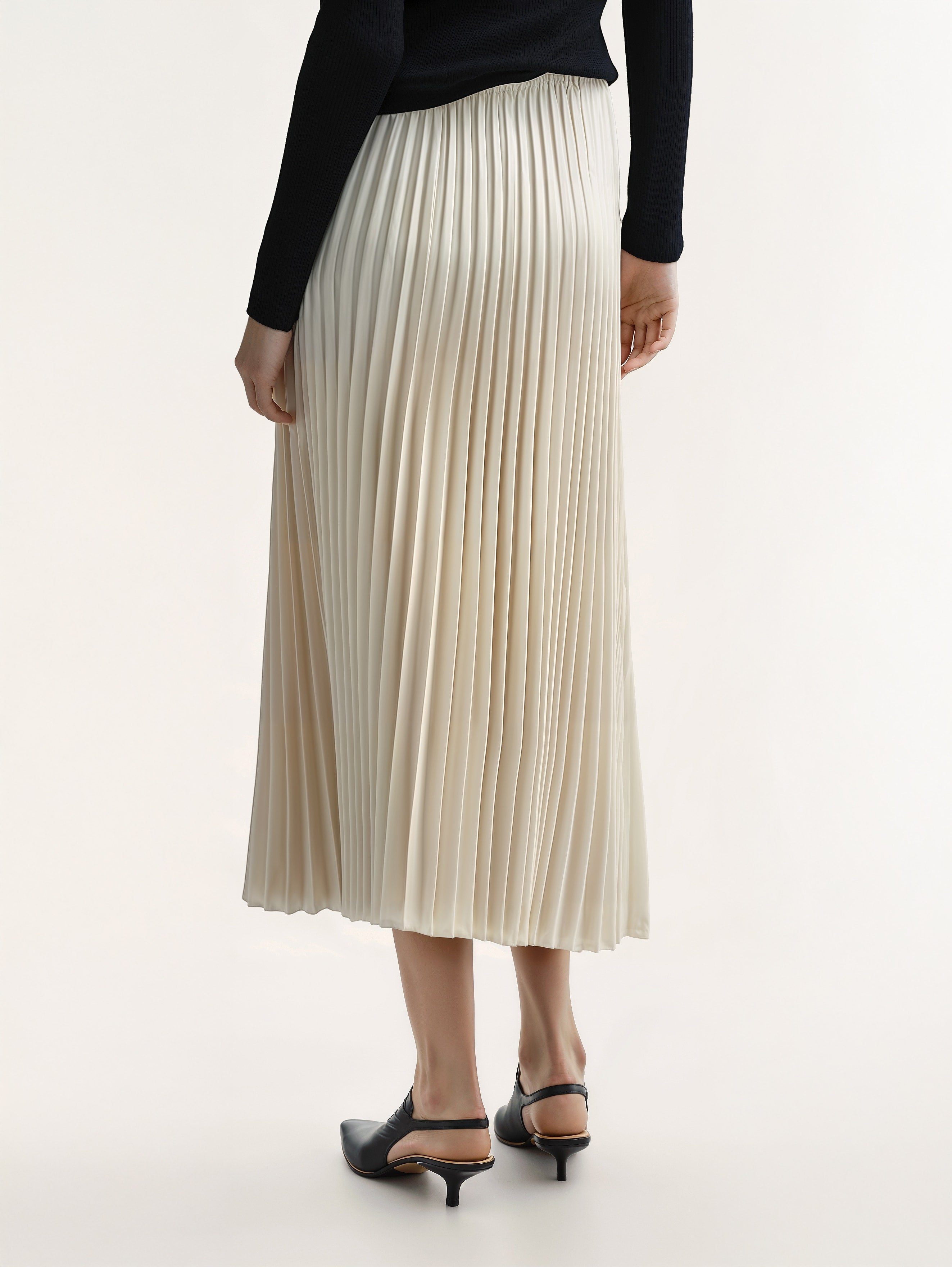 Pleated Midi Skirt