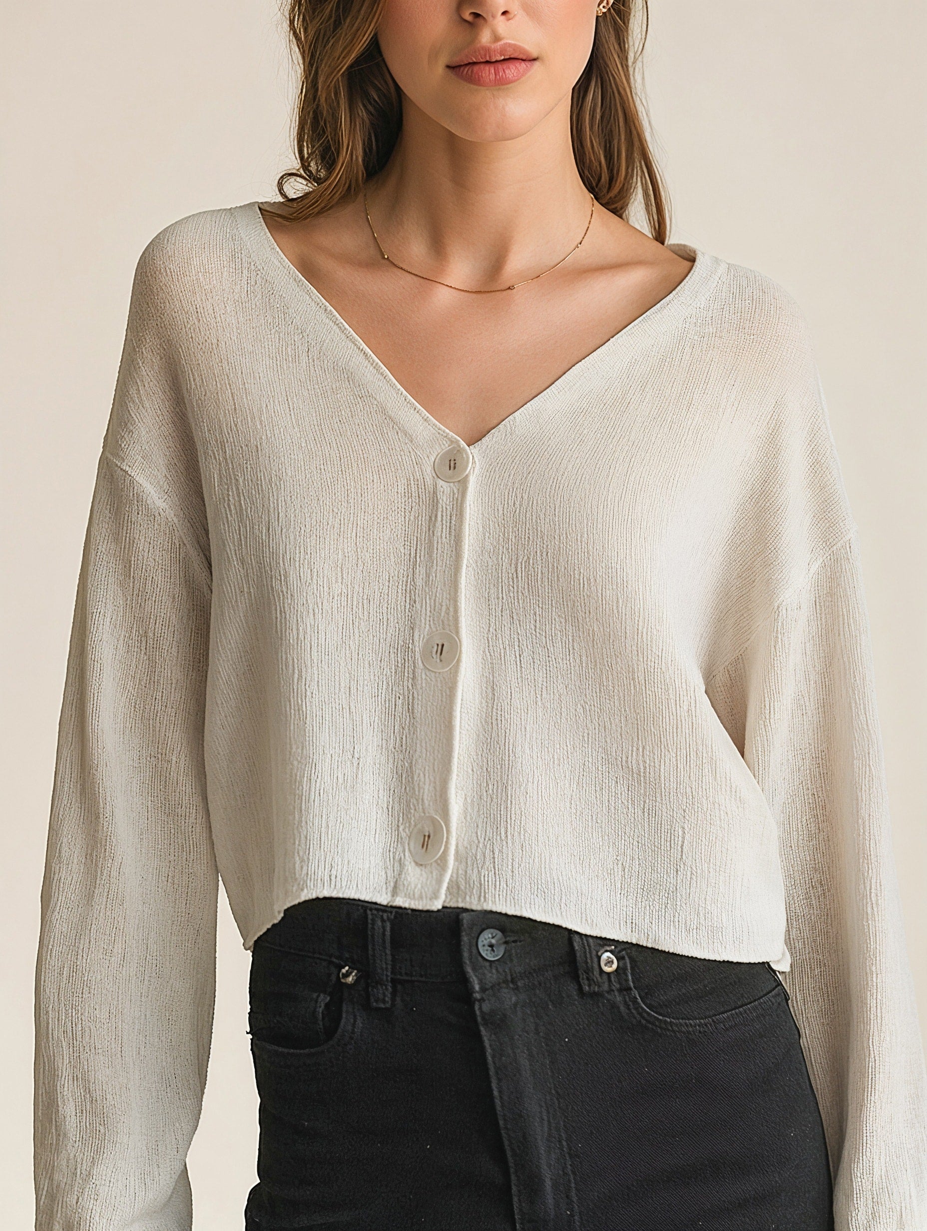V-Neck Knit Top 4