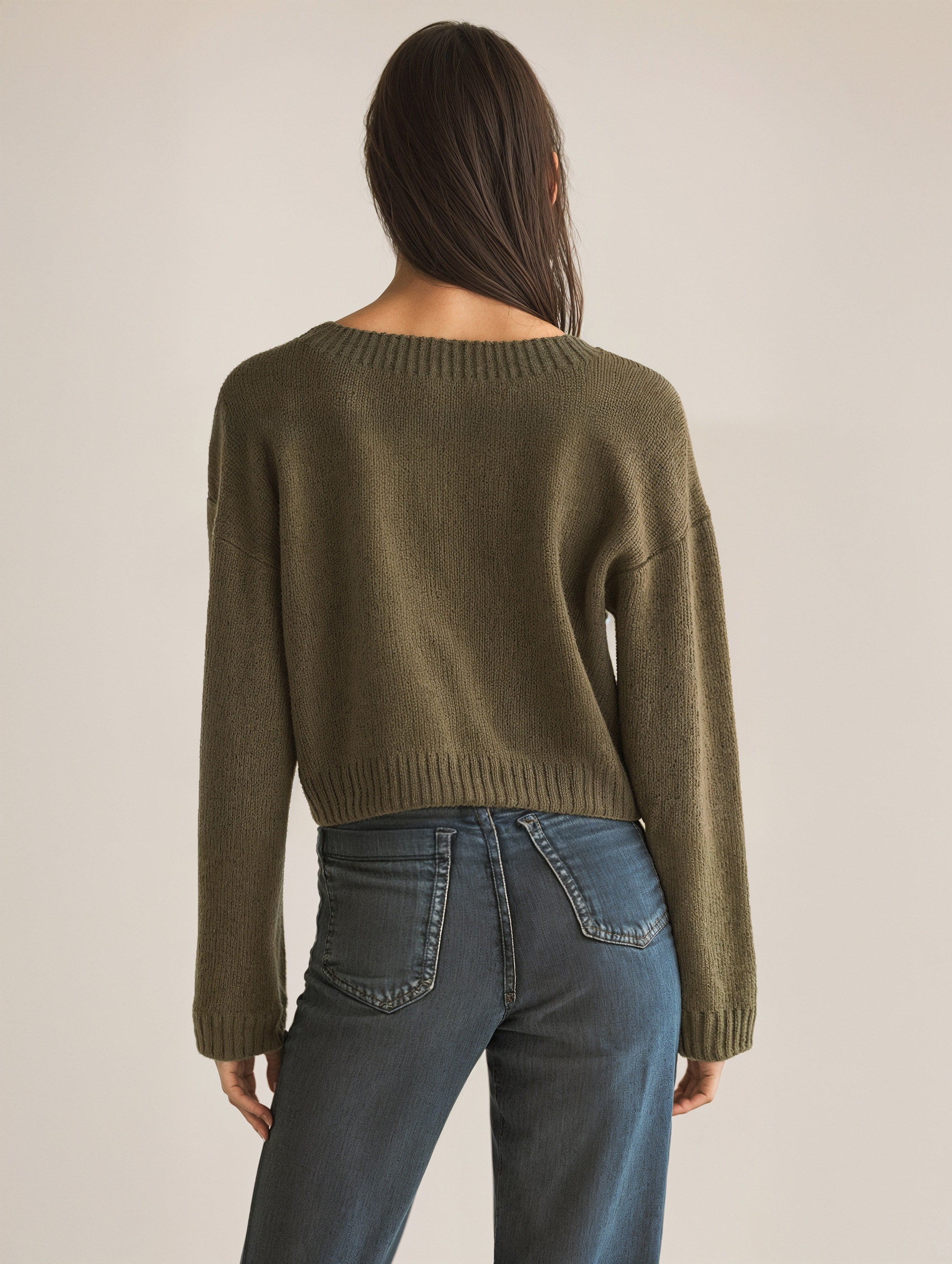 V-Neck Knit Top 2
