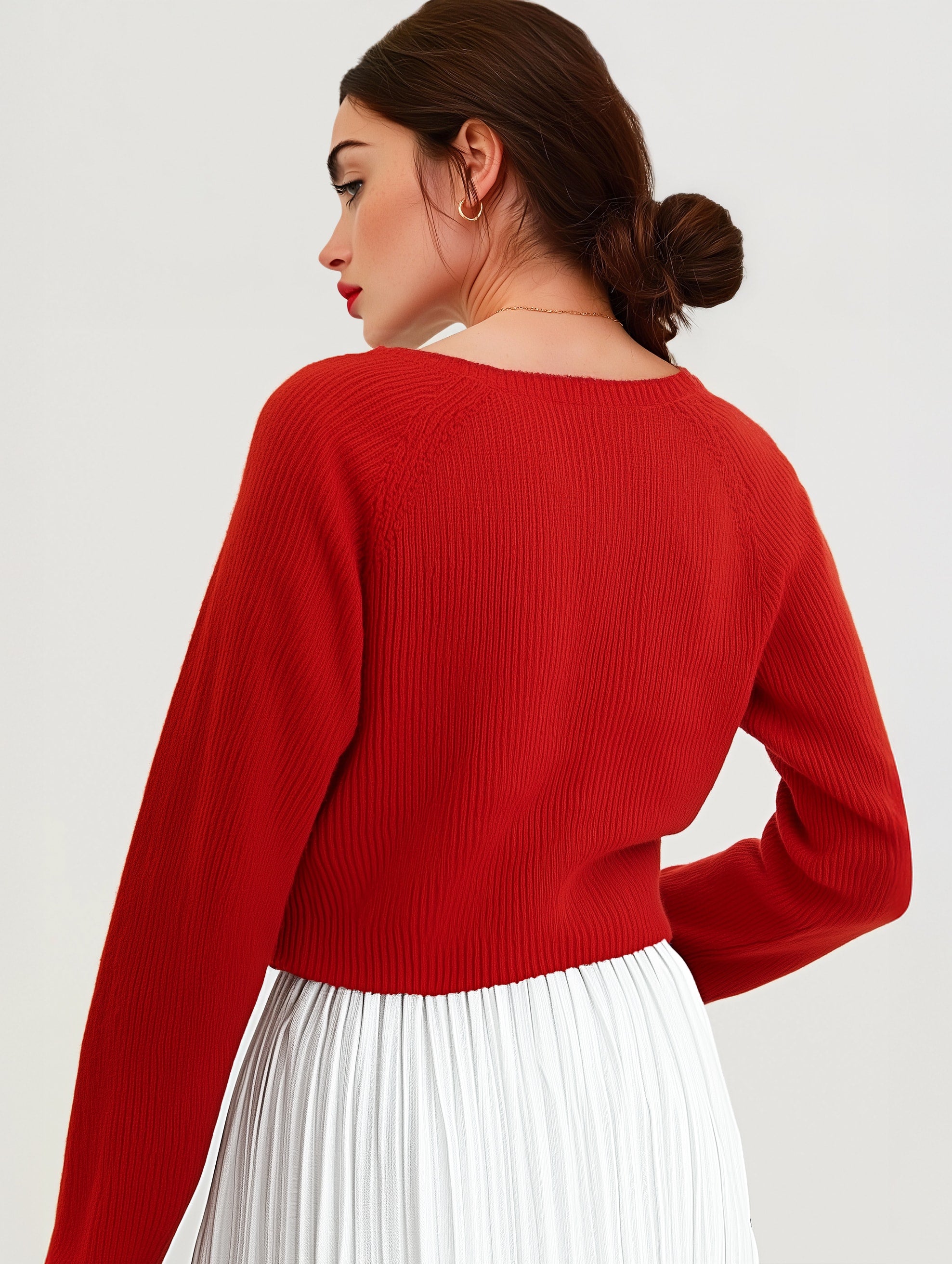 Cropped Button Cardigan 3