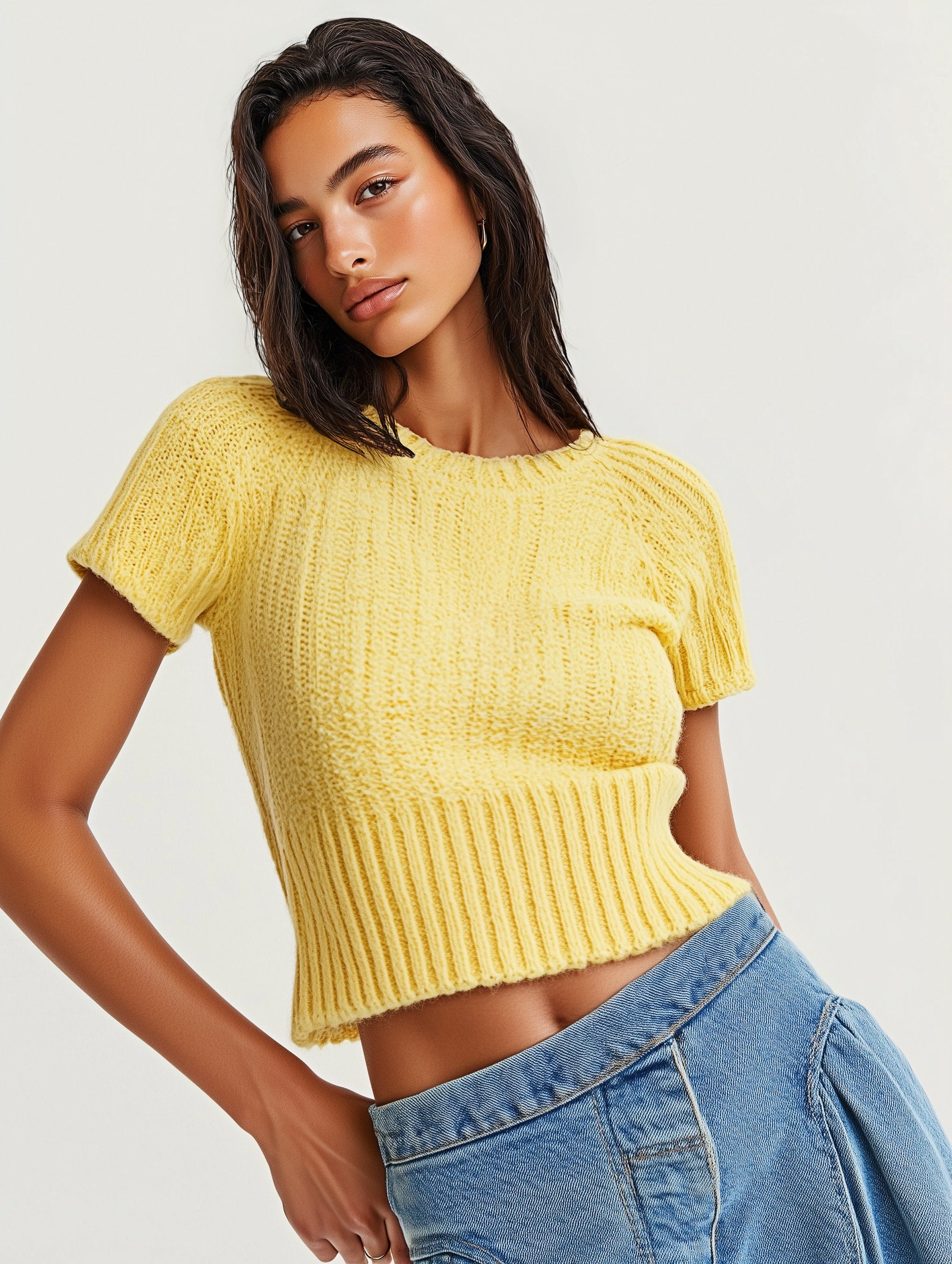 Short Sleeve Cable Knit 2