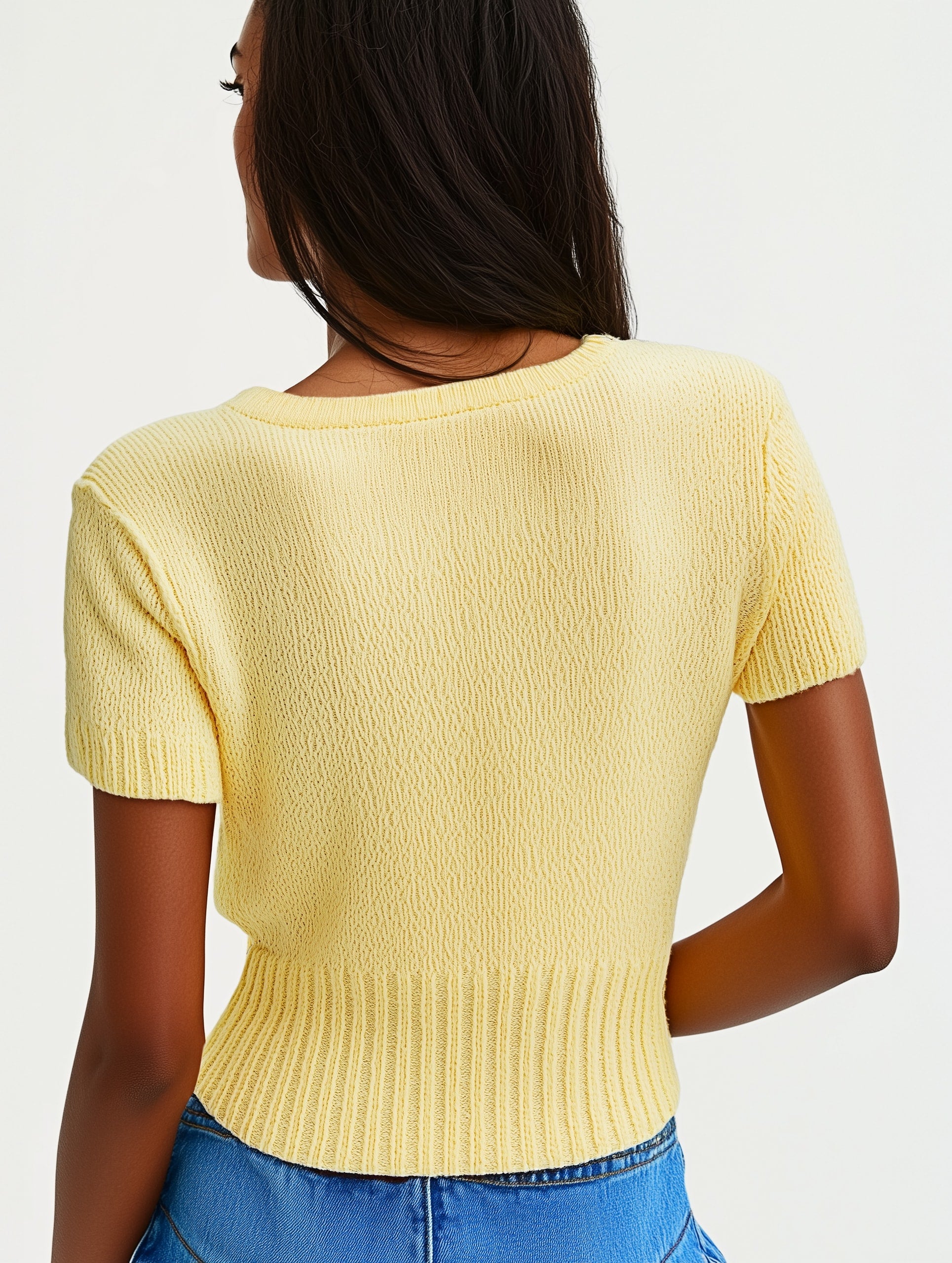 Short Sleeve Cable Knit 3
